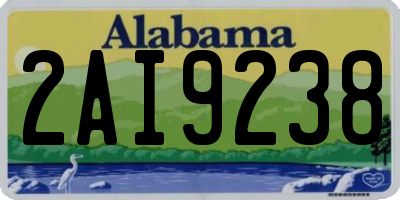 AL license plate 2AI9238