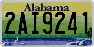 AL license plate 2AI9241