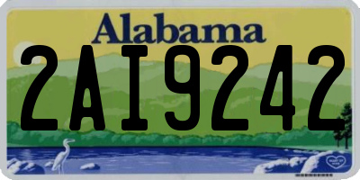 AL license plate 2AI9242