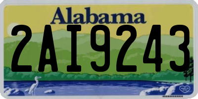 AL license plate 2AI9243