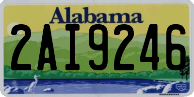 AL license plate 2AI9246