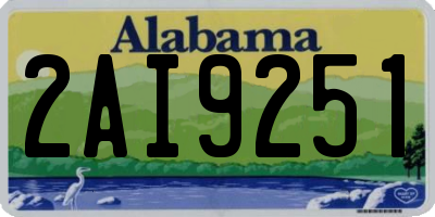 AL license plate 2AI9251