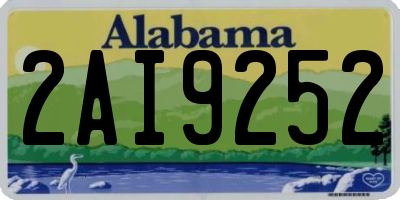 AL license plate 2AI9252