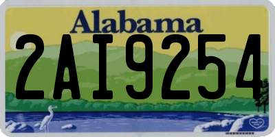AL license plate 2AI9254