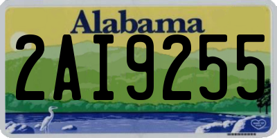 AL license plate 2AI9255