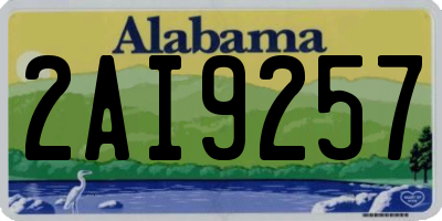 AL license plate 2AI9257