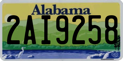 AL license plate 2AI9258