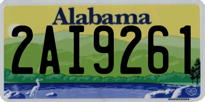 AL license plate 2AI9261