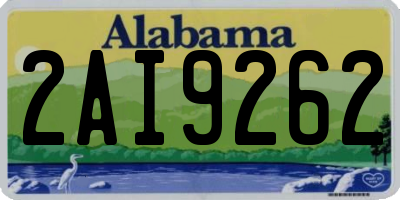 AL license plate 2AI9262