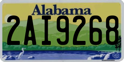 AL license plate 2AI9268
