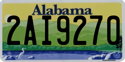 AL license plate 2AI9270