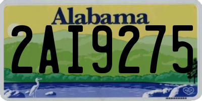 AL license plate 2AI9275