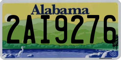 AL license plate 2AI9276