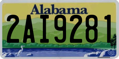 AL license plate 2AI9281
