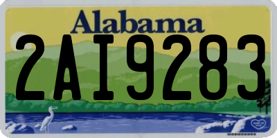 AL license plate 2AI9283