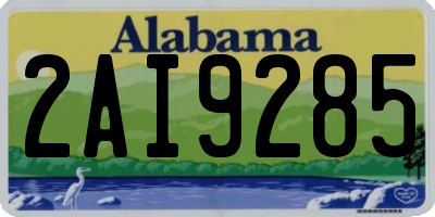 AL license plate 2AI9285