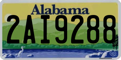 AL license plate 2AI9288