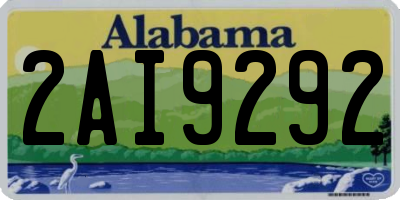 AL license plate 2AI9292