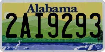 AL license plate 2AI9293