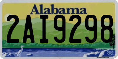 AL license plate 2AI9298