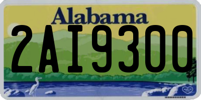 AL license plate 2AI9300