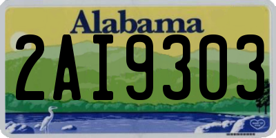 AL license plate 2AI9303