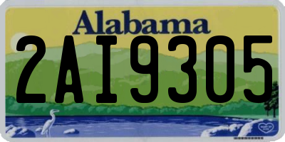 AL license plate 2AI9305