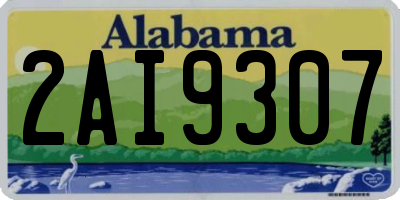 AL license plate 2AI9307