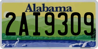 AL license plate 2AI9309