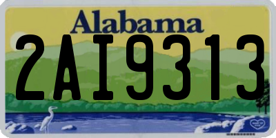 AL license plate 2AI9313