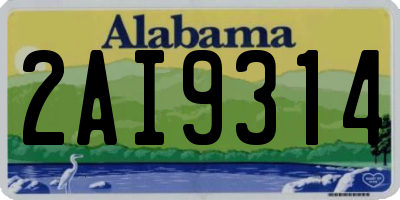 AL license plate 2AI9314