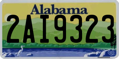 AL license plate 2AI9323