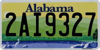 AL license plate 2AI9327