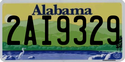 AL license plate 2AI9329