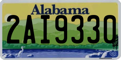 AL license plate 2AI9330