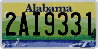 AL license plate 2AI9331