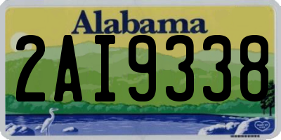 AL license plate 2AI9338