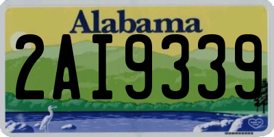 AL license plate 2AI9339