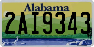AL license plate 2AI9343