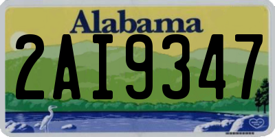 AL license plate 2AI9347