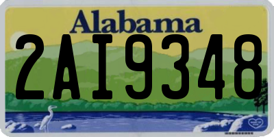 AL license plate 2AI9348
