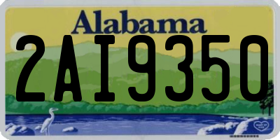 AL license plate 2AI9350