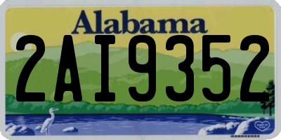AL license plate 2AI9352