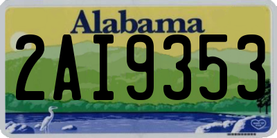 AL license plate 2AI9353