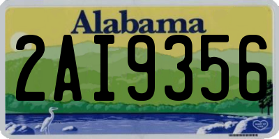 AL license plate 2AI9356