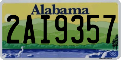 AL license plate 2AI9357
