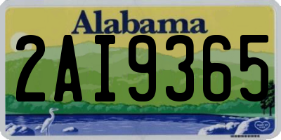 AL license plate 2AI9365