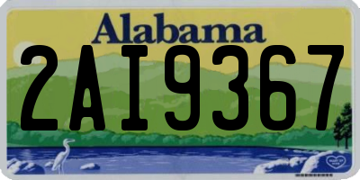 AL license plate 2AI9367