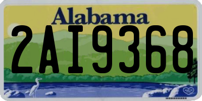 AL license plate 2AI9368