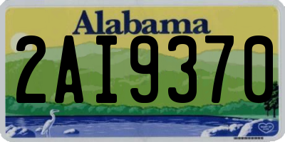 AL license plate 2AI9370